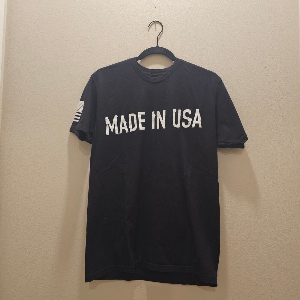 We the People Made In USA Black Short Sleeve Shirt Size M